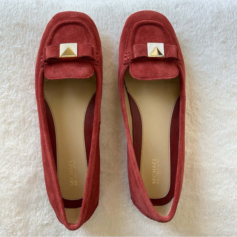 Red Suede Michael Kors Mocassins